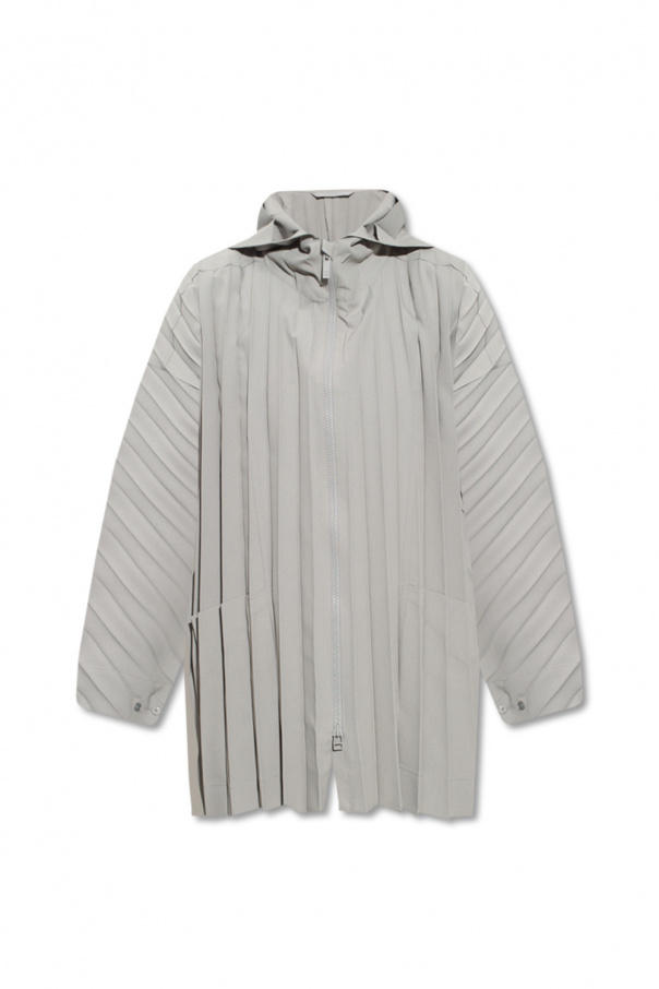 Pleated hoodie clearance jacket